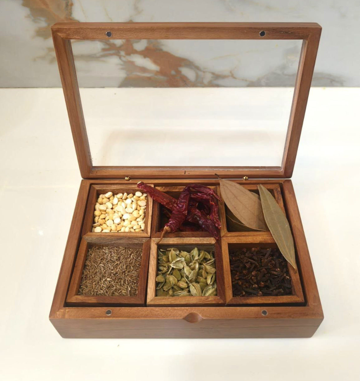 Wooden Spice Box