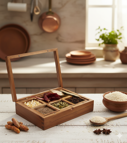 Wooden Spice Box