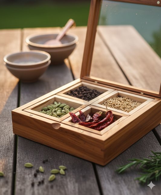 Wooden Spice Box