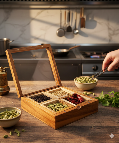 Wooden Spice Box