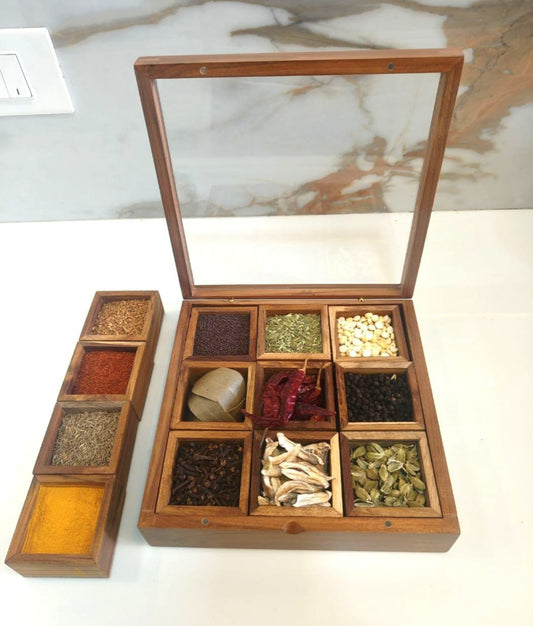 Wooden Spice Box