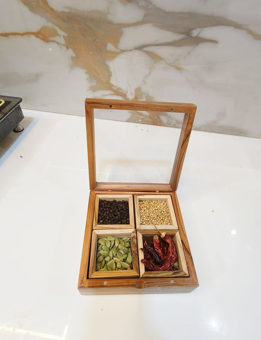 Wooden Spice Box