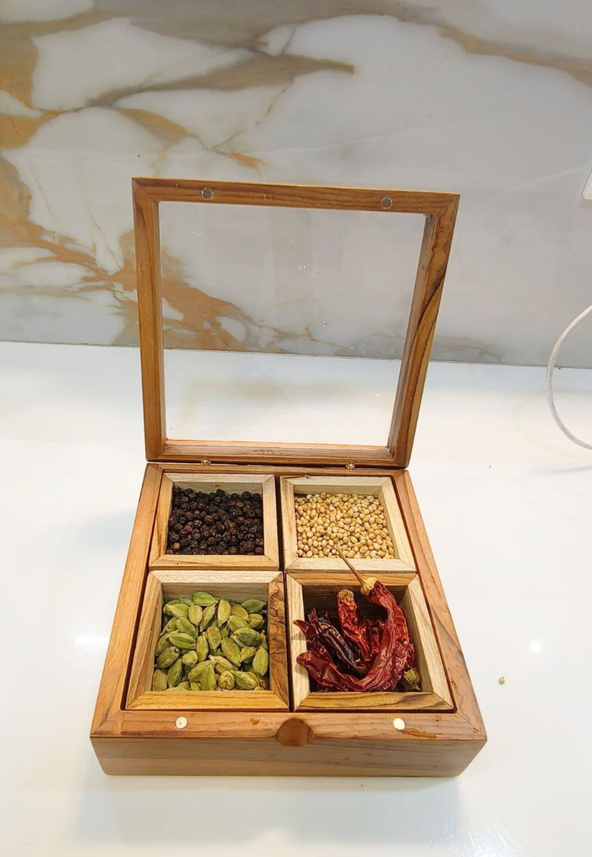 Wooden Spice Box